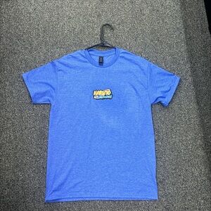 Naruto anime blue cotton T-shirt